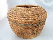 Native American Weave Basket  BOWL  Nice Design Approx 5x7. Brown Bowl