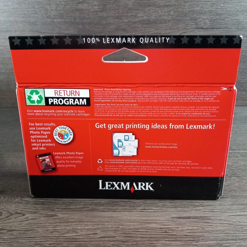 Lexmark Printer Cartridges Combo Pack of #14 Black and #15 Color  - Image 3 of 4
