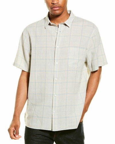Vince Classic Fit Linen-Blend Woven 