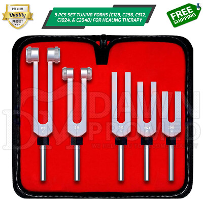 Tuning Fork Set of 5 Healing Therapy Medical Surgical Diagnostic Inst German Gr