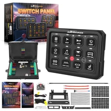 Universal 12 Gang Switch Panel RGB APP For Pickup 4x4 Offroad Marine 12-24V 960W
