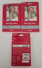 CANNON GP-701 PHOTO PAPER GLOSSY 3 Packs 50 Count NIB 4 x 6 Inches