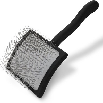 Big K Dog Slicker Brush, Large, Black, Professional Grooming for Doodles & Poodl