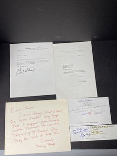 Lot Of 5 Original Signed Letters Auto Lot Gregory Walcott Julian Goodman L25