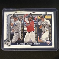 🔥Judge/Ramirez/Rooker AL RBI Leaders 2025 Topps Series 1 #29