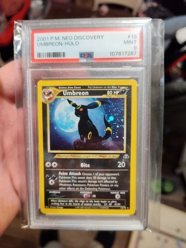 Pokemon Neo Discovery  Umbreon Holo #13/75 PSA 9 MINT! NEW CERT & super CLEAN