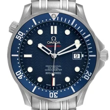 Omega Seamaster Diver 300M Steel Blue Dial Mens Watch 2220.80.00 Box Card