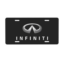 Infiniti 12 X 6 Inch Aluminum Car Front License Plate Cover Black Infiniti 12 X 6 Inch Aluminum Car Front License Plate Cover Black