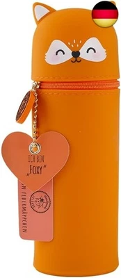 Lulubug Silikon Federmäppchen - Fuchs | Federtasche aus weichem Silikon für S