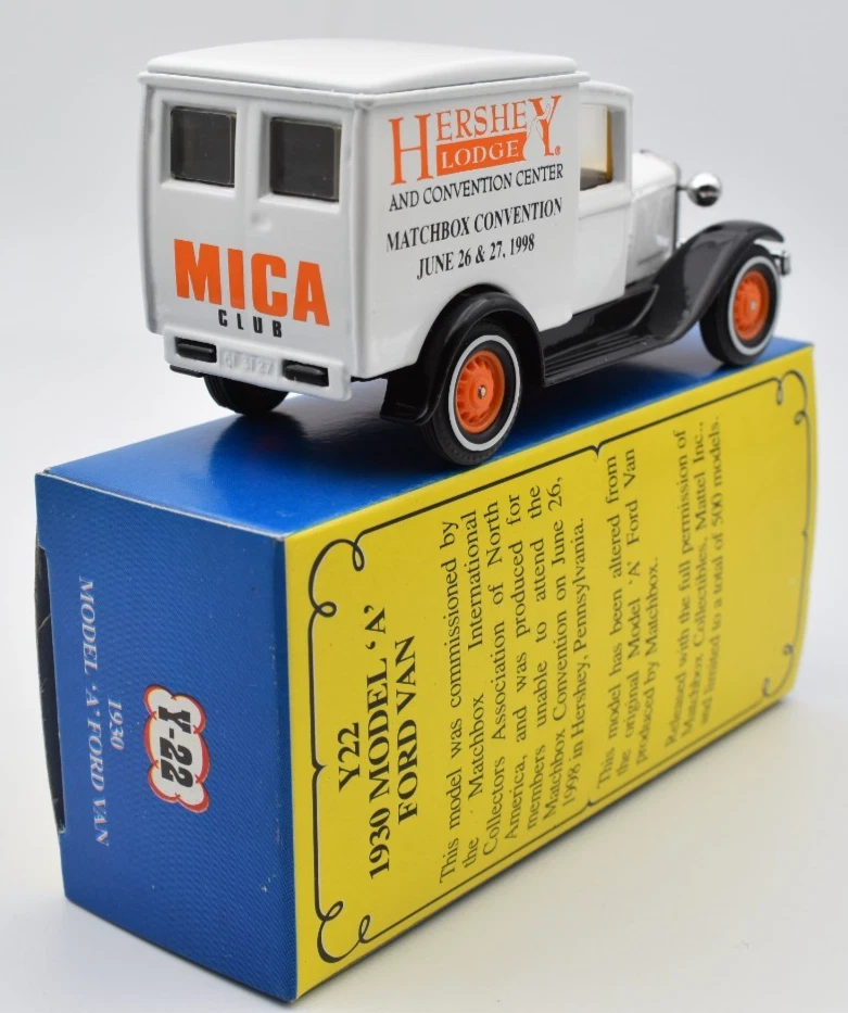 Matchbox MoY Yesteryear Y22 Ford Model A Van MICA Convention 1998 Hershey Code 2 - Bild 2 von 3