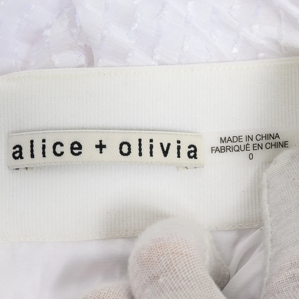 Alice & Olivia Pleated Maxi Skirt Women White Size 0 - Image 3 of 4