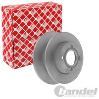 2X febi Bremsscheiben Ø245Mm Hinten Passend FÜR Audi 100
