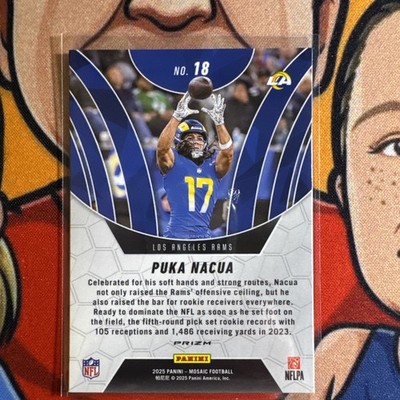 2025 NFL Mosaic Puka Nacua Elevate Orange Fluorescent SP | eBay