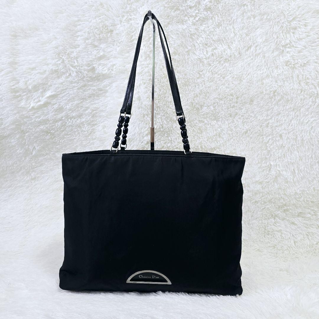 Dior Maris Pearl Nylon A4 Tote Shoulder Bag Pre-Owned