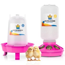 Chick Feeder and Waterer 1L 1.5L - Anti-tip Anti-drown for Healthy Chicks
