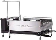 Sabatier Expandable Stainless Steel Dish Rack with Rust-Resistant Soft Coated...