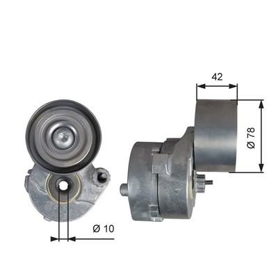 Riemenspanner Keilrippenriemen FleetRunner  GATES T38560 Metall 2 3 für MERCEDES