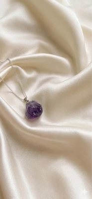 AMETHYST Quartz Pendant/Anhänger 925 Sterling Silver Handmade Jewelry Gift Idea - Bild 1 von 4
