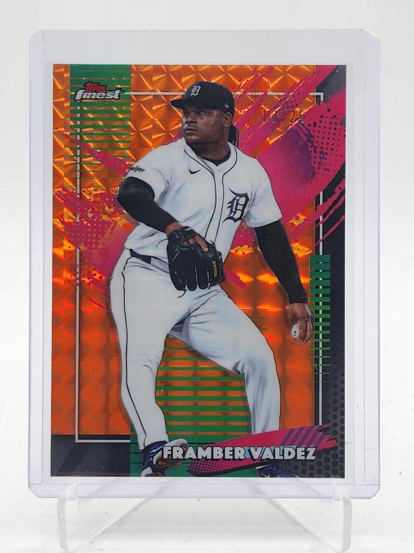 FRAMBER VALDEZ 2026 TOPPS FINEST RARE ORANGE GEOMETRIC /25 #205 TIGERS Q3967