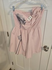 NWT Express Strapless Floral Knot Bow Romper Size S