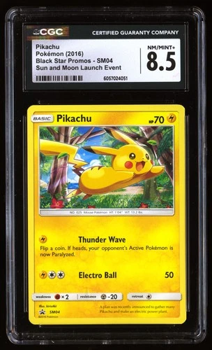 CGC 8.5 Pikachu SM04 Pokémon Black Star Promos 2016 English