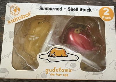 New Sanrio Gudetama The Lazy Egg Sunburned & Shell Stuck 2Pk Life Is Pain