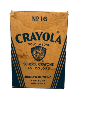 Vintage Binney & Smith No 16 Crayola Different Brilliant School Crayons NY