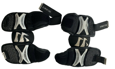 Warrior Burn Lacrosse Arm Pads Black Adult Size M BEG13-M Elbow Guards