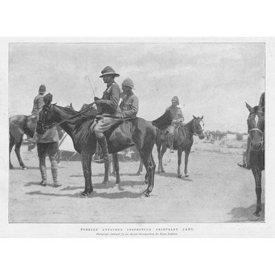 BURENKRIEG Foreign Attaches Inspecting Chieveley Camp - Antique Print 1900