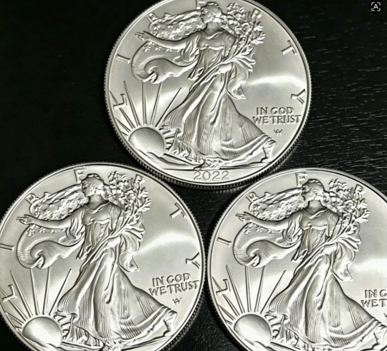 Lot of 3 U.S .999 2022 -1- 0 Z American Eagle C.0.i.n(0.999999 Purity) - Image 1 of 4