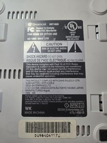 Sega Dreamcast HKT-3020 Console White - For Parts/Repair, Powers On, Light...
