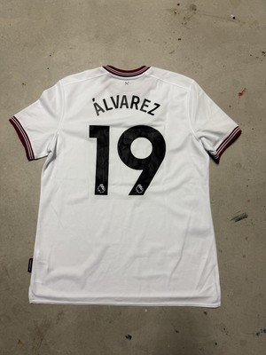 UMBRO West Ham United Edson Alvarez 2023-24 Away White Jersey Sz Large EPL