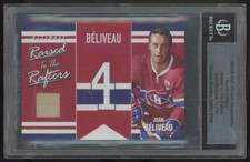 2003-04 ITG Ultimate Memorabilia Raised Rafters Jersey Jean Beliveau /30