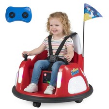 12V Kids Bumper Car,360  Spin  Remote.Battery-Powered,for 1.5-6 ages.Red