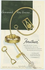 Forstner Chain Designed for Giving Money Clip Komfit Watch Band Vintage Ad