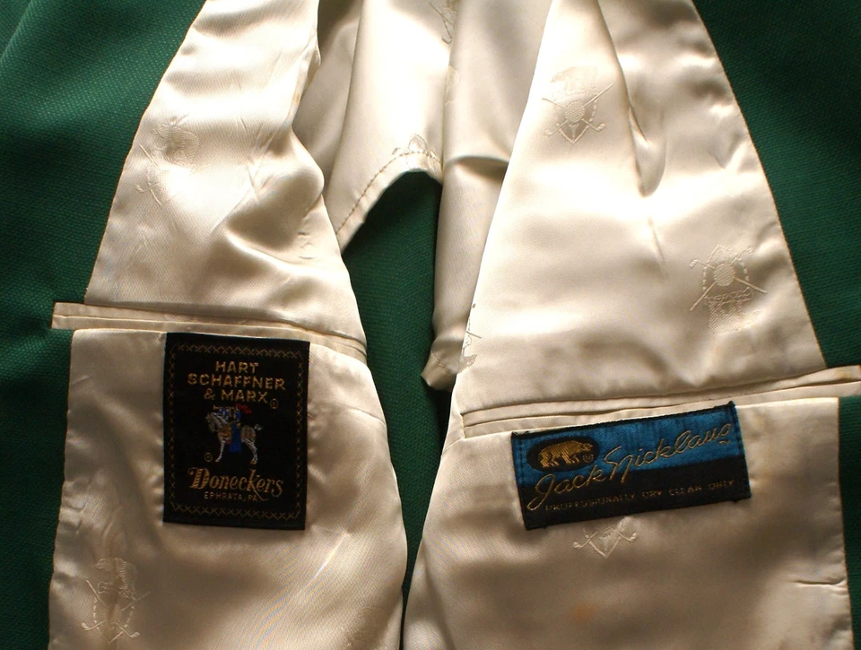 VTG Hart Schaffner Marx 44 Green Golf Blazer Jacket Sport Coat Masters, USA Made - Image 4 of 4