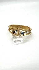 Christian Dior LACROIX Bangle Bracelet Rhinestone Gold Plated GP From Japan