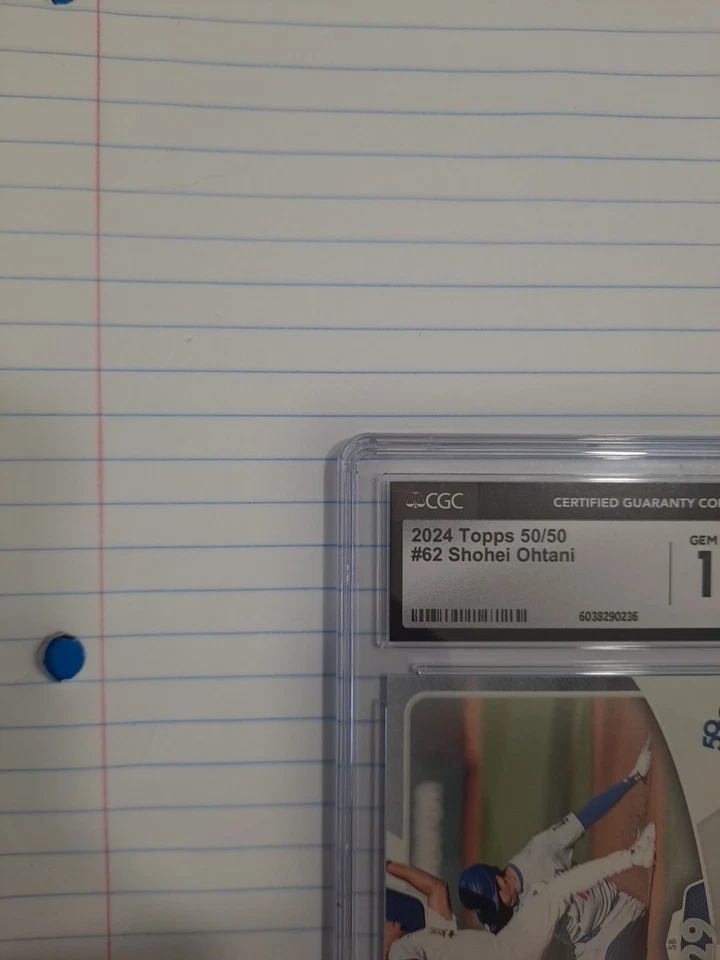2024 Topps 50/50: Shohei Ohtani Shohei Ohtani #62 Gem Mint CGC 10 LA Dodgers MLB - Image 3 of 4