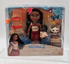 Disney Moana 2 Moan's Adventure Petite Playset 6" Doll With Accessories 7 Pieces