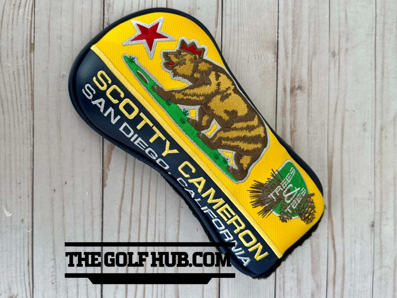 *NEW* Scotty Cameron Trees & Tees Blue/Yellow Cali Bear Driver Headcover