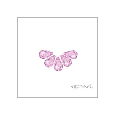 10 Pezzi Cubic Zirconia A Goccia Briolette 6x4mm – Colore Rosa #64012 - Foto 4