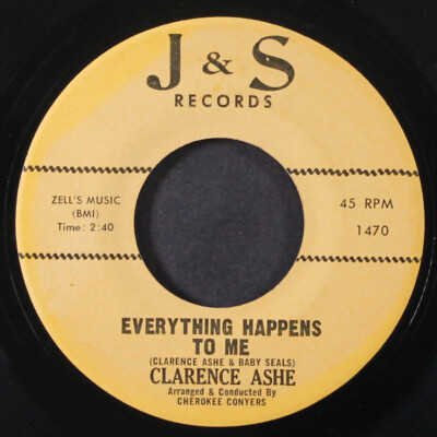 CLARENCE ASHE: everything happens to me J&S 7'' Single 45 RPM