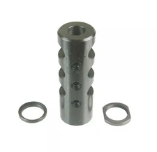 Steel Full Size Competion Muzzle Brake 5/8x24 TPI F 308 300BLK 338 6.5Creedmoor