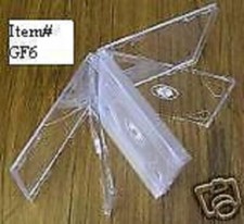 2 PCS 24MM 6-CD CLEAR CASES WITH CLEAR TRAYS - GF6