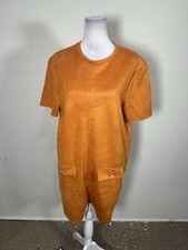 Zara Womens Orange Color Short Sleeve Dress Size L