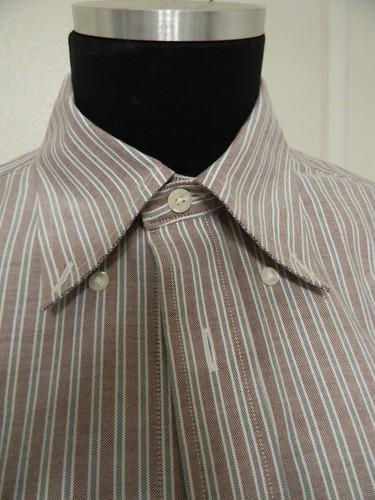 BROOKS BROTHERS REGENT Multi-Color Striped 100% Supima Cotton Shirt Size M #15 - Picture 7 of 9