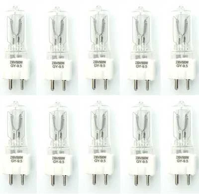 10 Stück 500W 230V A1/244 Sockel Gy-9,5 Gy 9,5 für Raylight Reflektoren VARYTEC - Bild 1 von 4