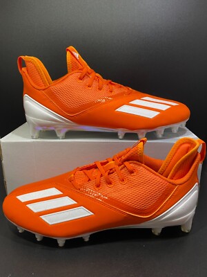 ADIDAS ADIZERO 21 FOOTBALL CLEATS MEN\'S SIZE 12.5 ORANGE/WHITE GZ0405 NEW ADIDAS ADIZERO 21 FOOTBALL CLEATS MEN main image 3
