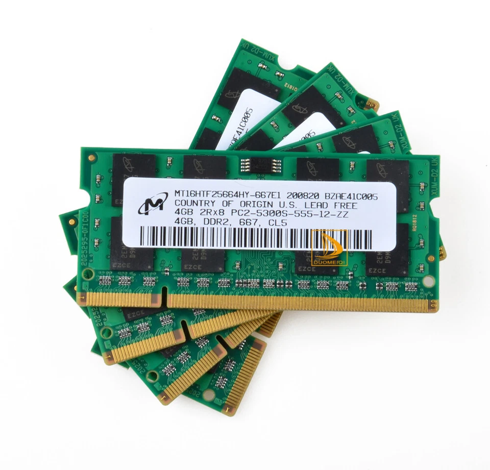 4pcs Micron 4x4GB 2Rx8 PC2-5300S DDR2 667Mhz 200Pin RAM Memory Laptop SO-DIMM - Image 4 of 4