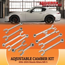 Rear Alignment Camber Kit Caster Toe Traction Arms Sl For 16-24 Mazda Miata Mx-5